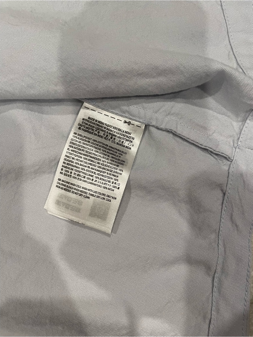 Vans Light Blue Cropped Cotton Button Down - Picture 7 of 7